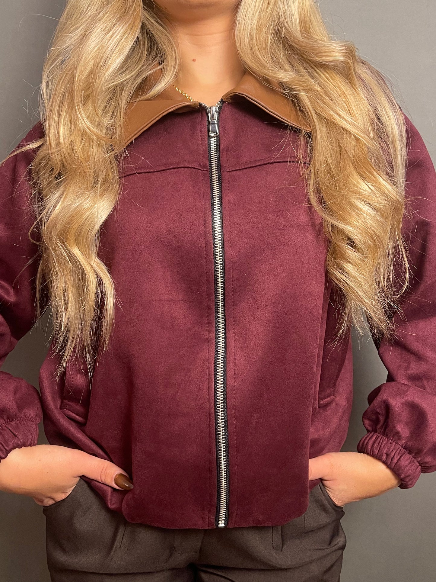 Bomber Velvet Bordeaux
