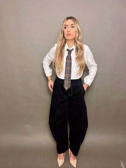 Camicia cravatta grey