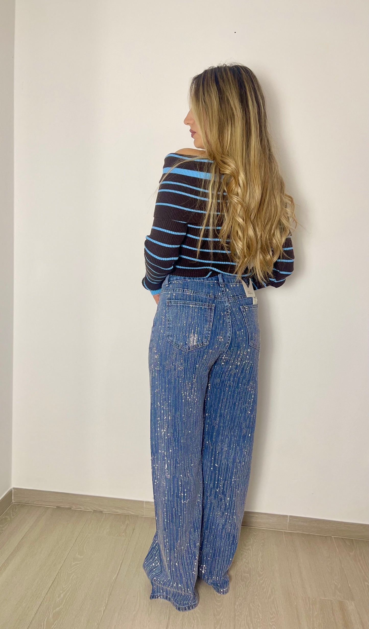 Jeans blue shine
