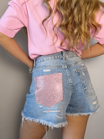 Shorts tasca rosa