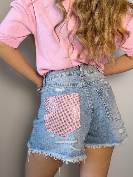 Shorts tasca rosa