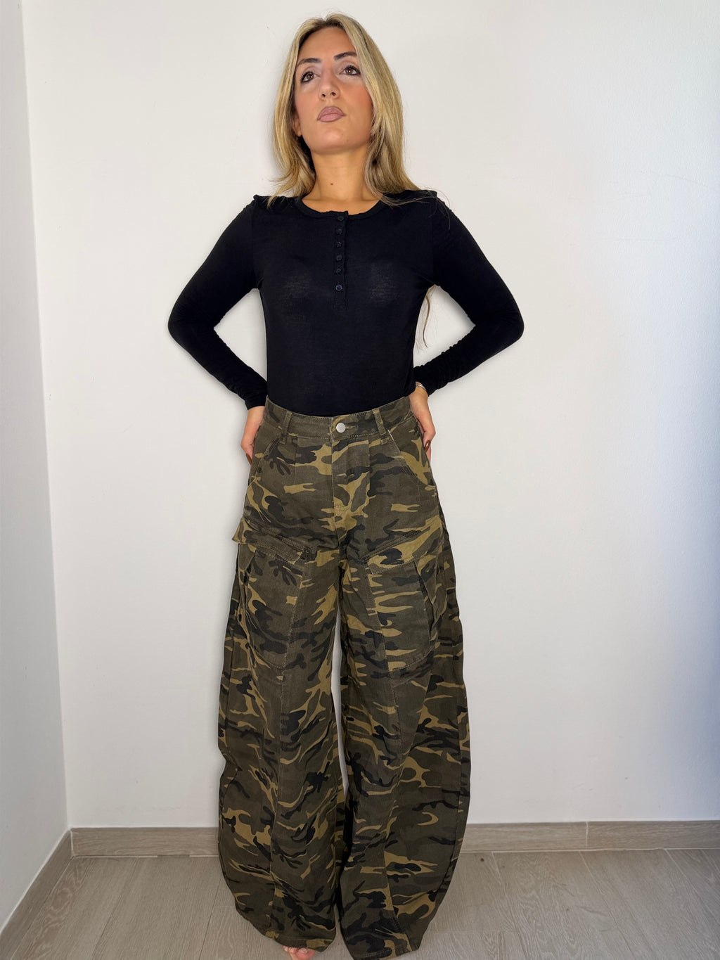 JEANS CARGO MILITARE