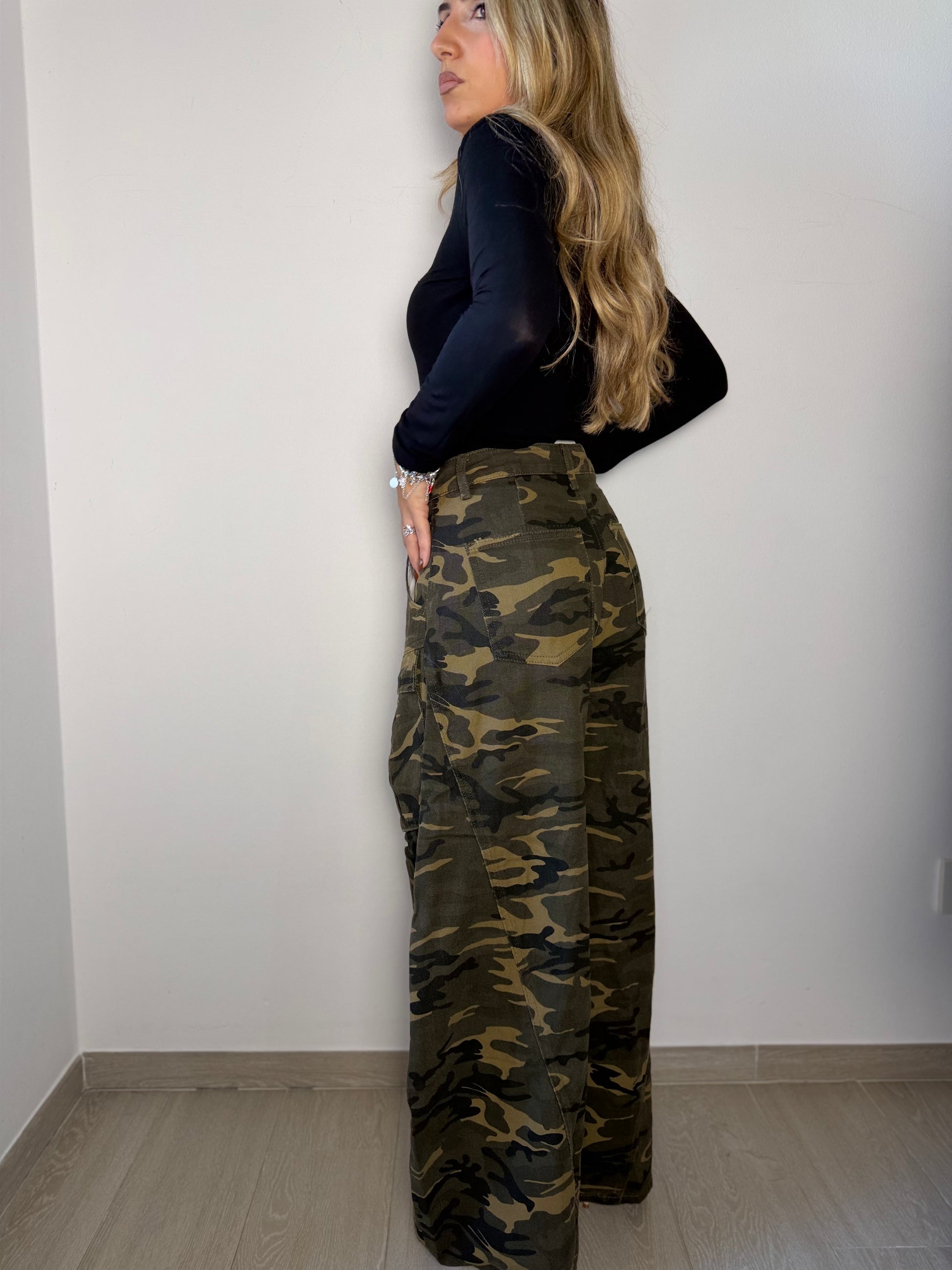 JEANS CARGO MILITARE